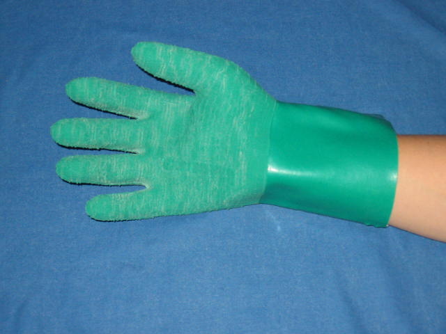 Latex handschoen groen